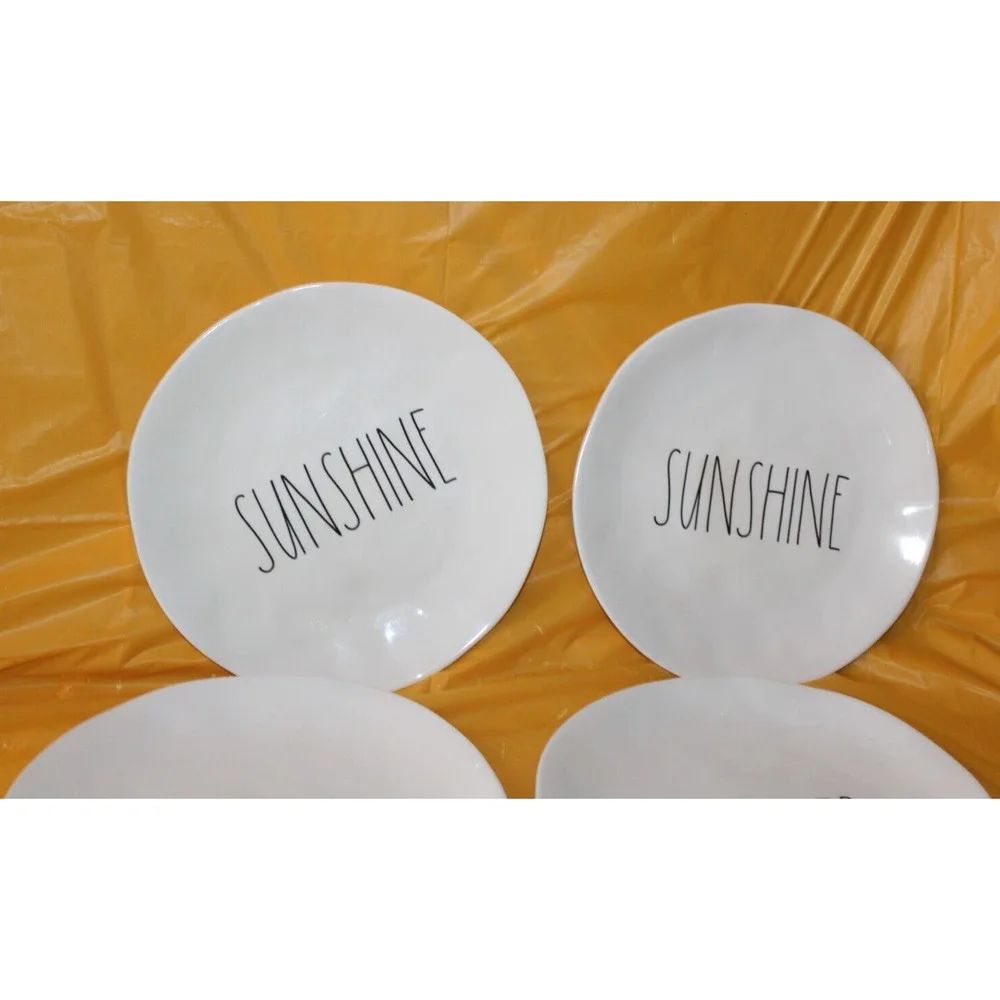 4 Piece Rae Dunn Melamine Magenta Sunshine Relax Summer 10